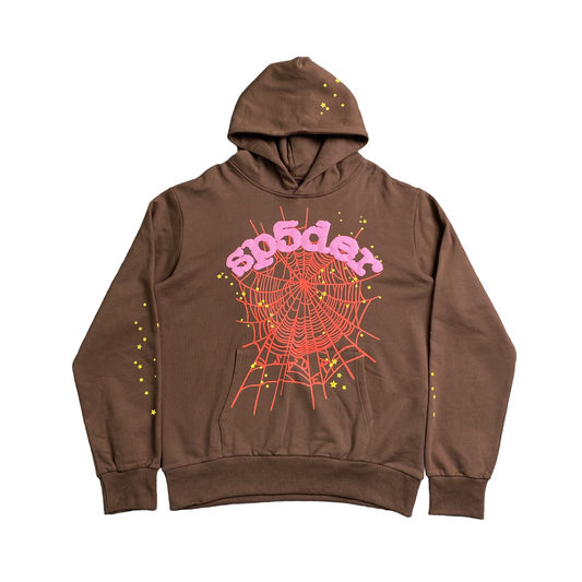 Sp5der Web Hoodie - (BROWN)