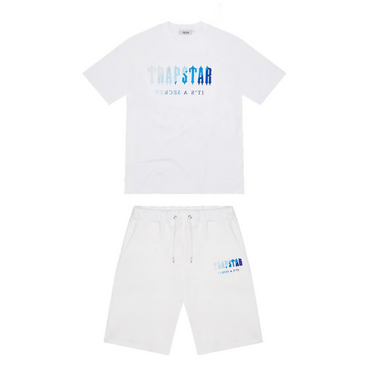 Trapstar Chenille Decoded Short Set - (WHITE ICE FLAVOURS 2.0)