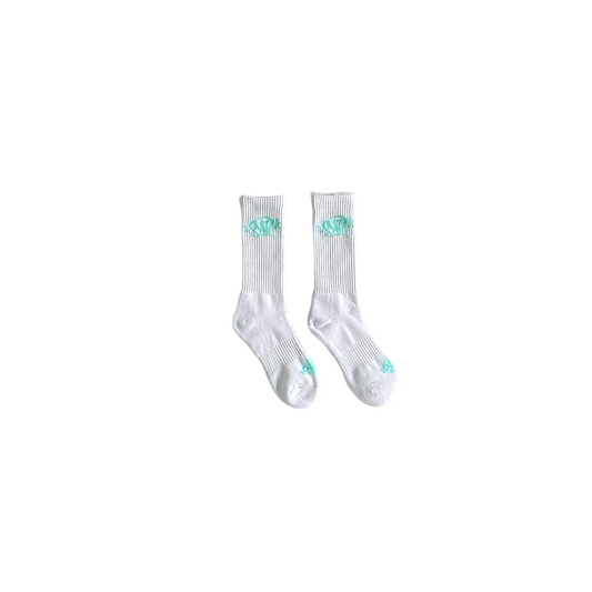 Syna Socks (2 Pairs) - (WHITE/TURQUOISE)