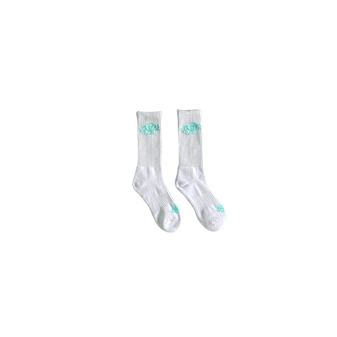 Syna Socks (2 Pairs) - (WHITE/TURQUOISE)
