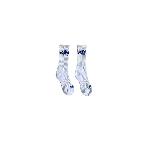 Syna Socks (2 Pairs) - (WHITE/BLUE)