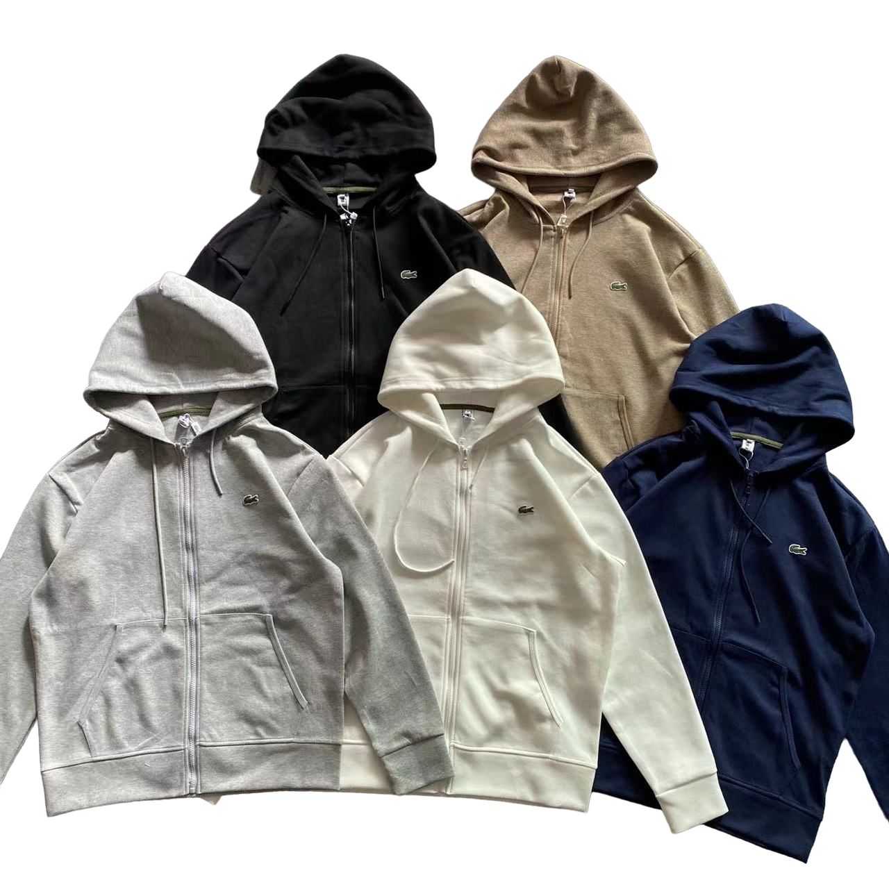 Lacoste Hooded Jacket - (BROWN)