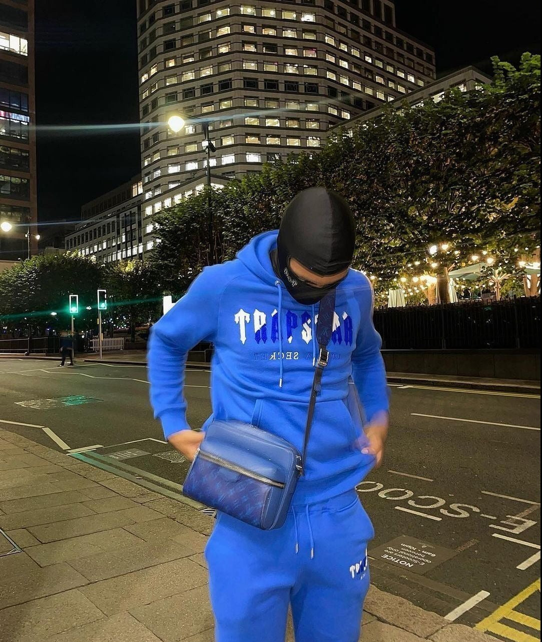 Trapstar Chenille Decoded Hoodie Tracksuit - (DAZZLING BLUE/WHITE