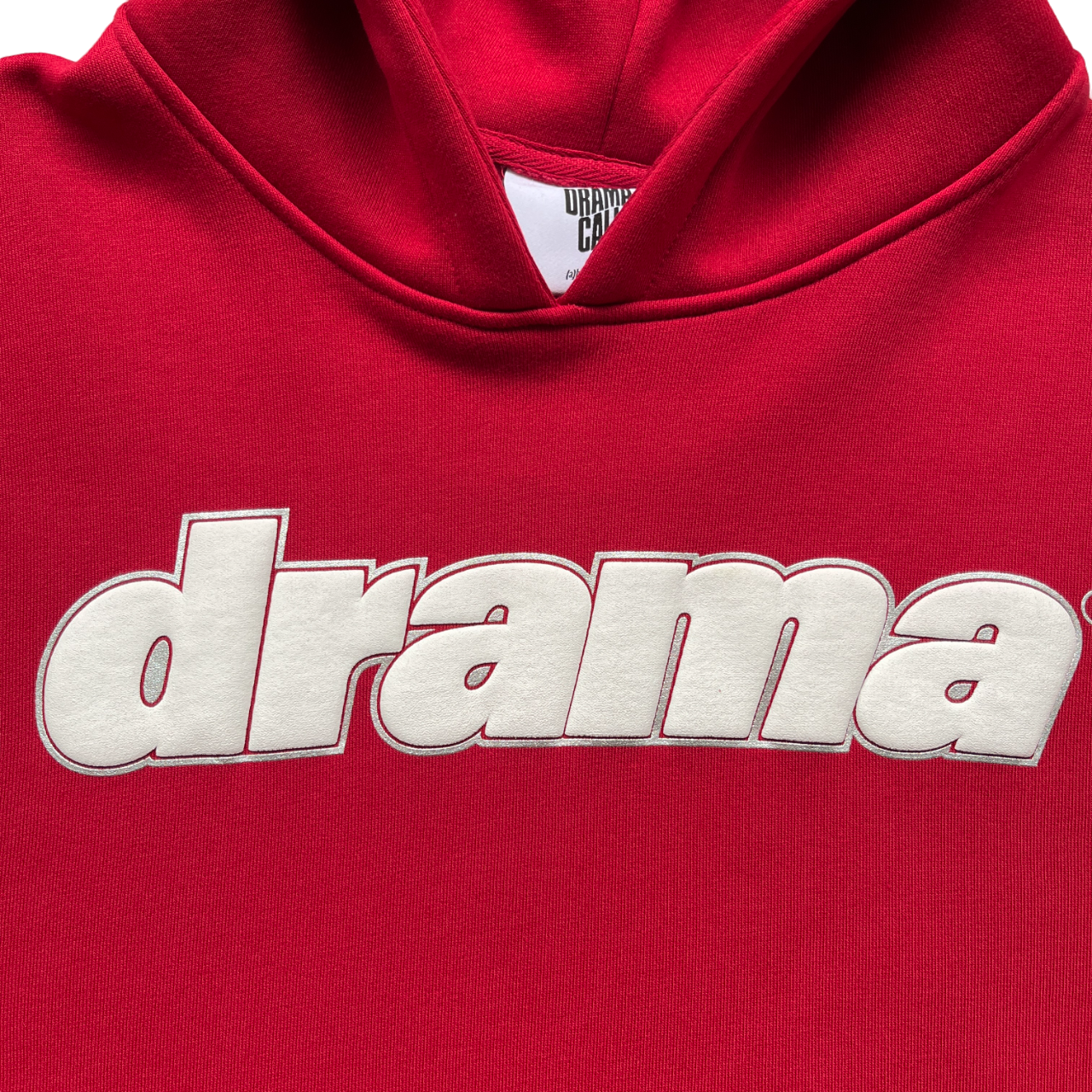 Drama Call Foam Hoodie - (RED/WHITE)