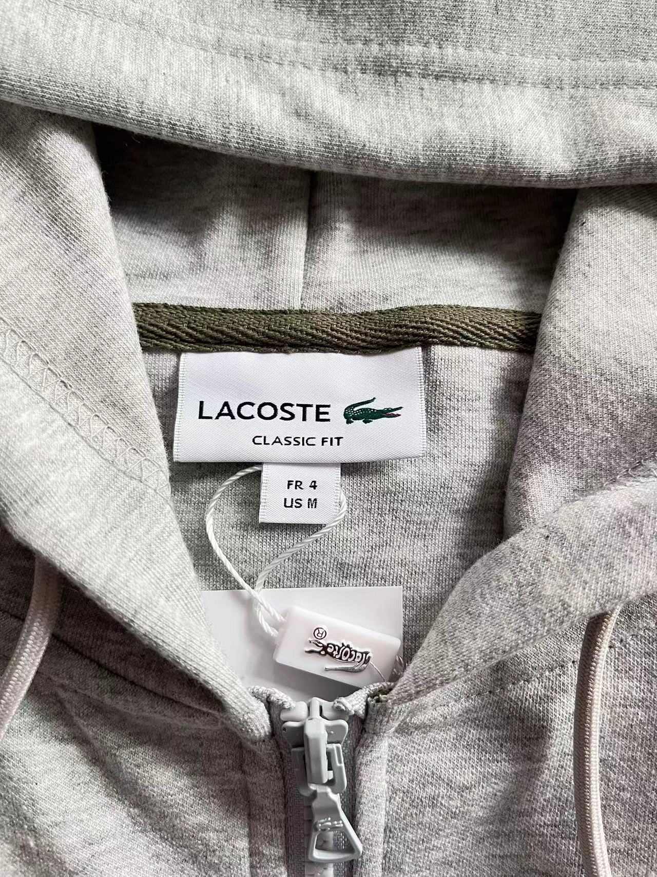 Lacoste Hooded Jacket - (GREY)