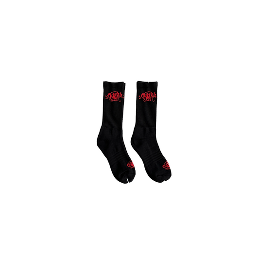 Syna Socks (2 Pairs) - (BLACK/RED)