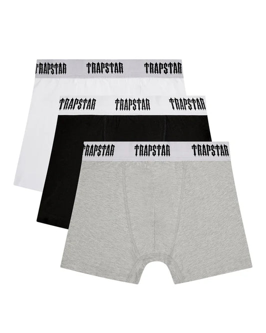 Trapstar Boxers (3 Pack) - BLACK/GREY/WHITE