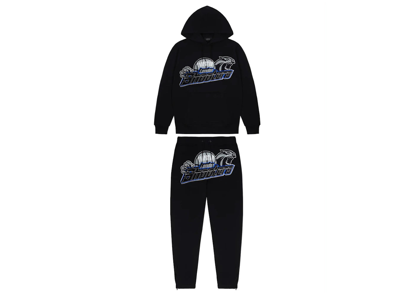 Trapstar Shooters Hoodie Tracksuit 2.0 - (BLACK/BLUE)