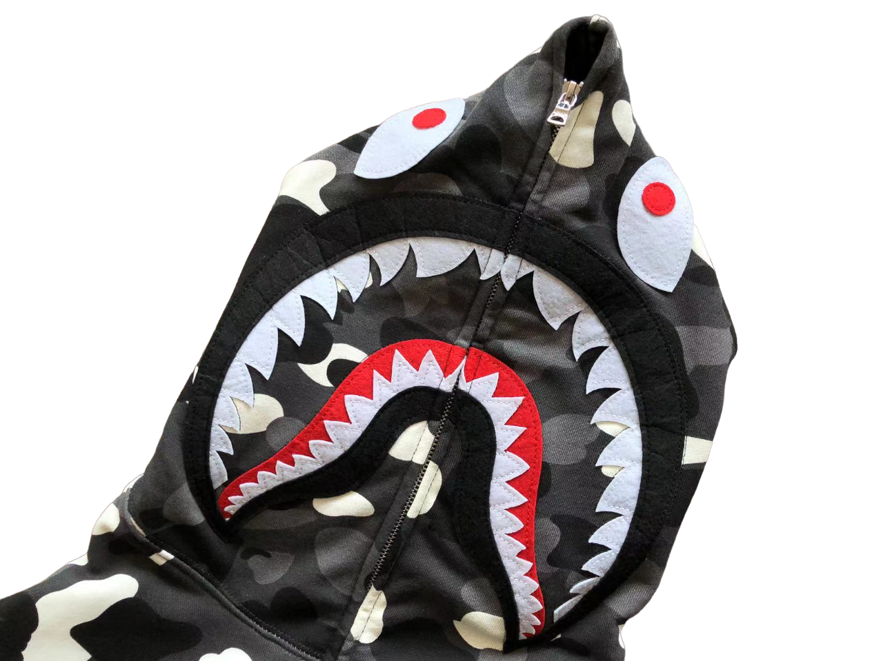 BAPE City Camo Shark Full Zip Hoodie - (BLACK) – 21Dripzz