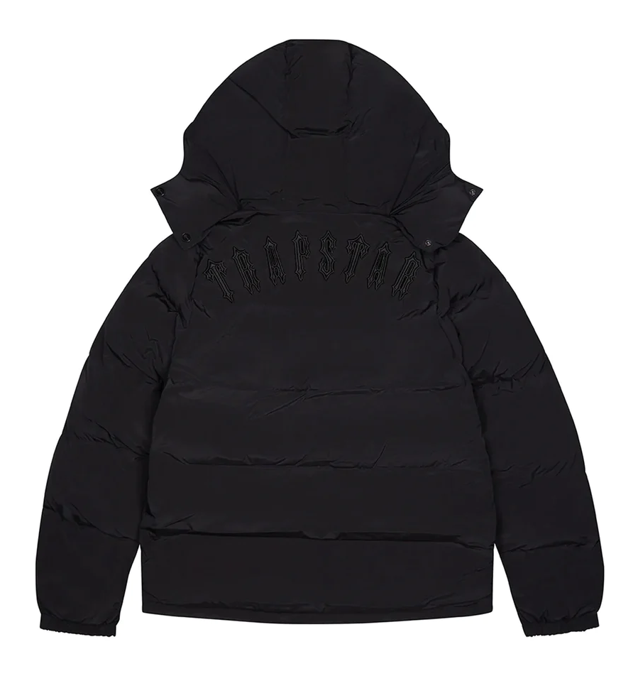 Trapstar Irongate Detachable Hooded Puffer Jacket - (BLACKOUT EDITION ...