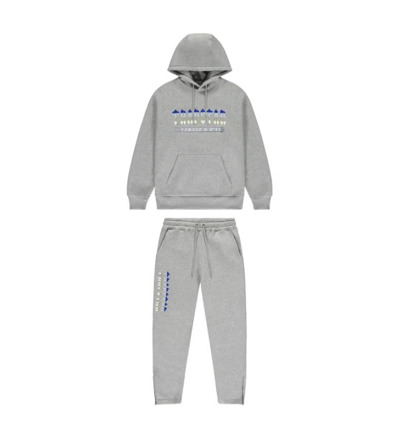 Trapstar Chenille Decoded 2.0 Hoodie Tracksuit - (GREY ICE EDITION)