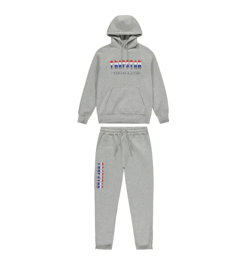 Trapstar Chenille Decoded 2.0 Hoodie Tracksuit - (GREY REVOLUTION EDITION)