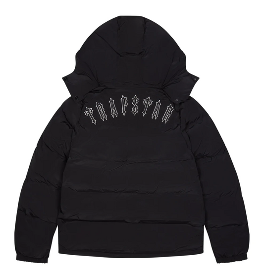 Trapstar Irongate Detachable Hooded Puffer Jacket - (BLACK)