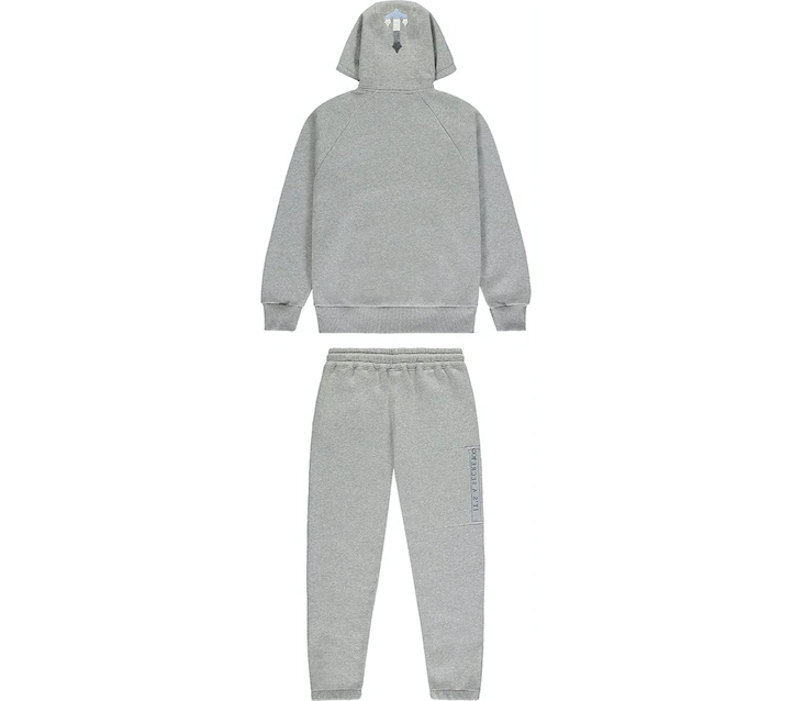 Trapstar Chenille Decoded 2.0 Hoodie Tracksuit - (GREY/ICE BLUE) – 21Dripzz