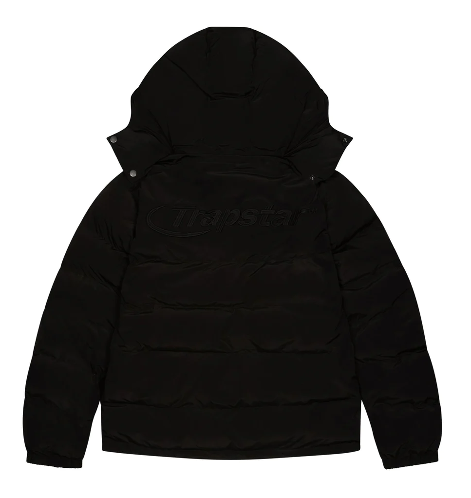 Trapstar Hyperdrive Detachable Hooded Puffer Jacket - (TRIPLE BLACK)